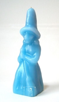 Čarodějnice tyrkysová - figurální svíce