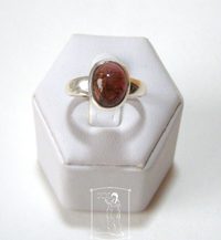 Turmalín rubellit - stříbrný prsten