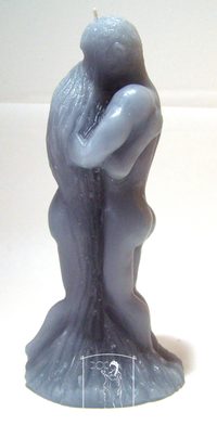 Milenci - šedá figurální svíce
