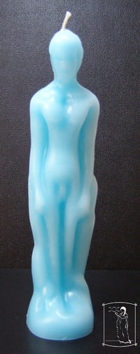 Muž tyrkysový - figurální svíce