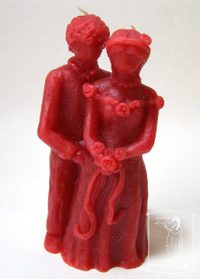 Pár červený - figurální svíce