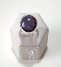 Hvězdný rubín - stříbrný prsten