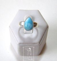 Larimar - stříbrný prsten