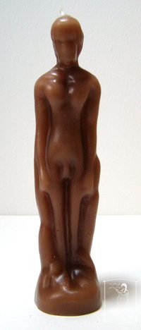 Muž hnědý - figurální svíce