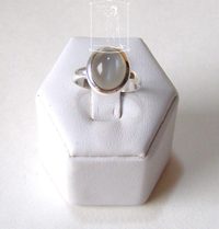 Měsíční kámen - stříbrný prsten