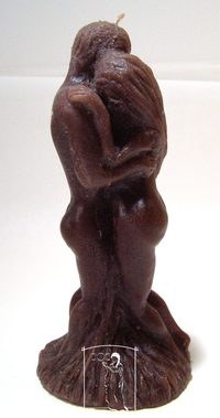 Milenci - hnědá figurální svíce