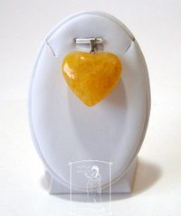 Srdce - přívěsek z křemene s limonitem