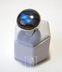 Labradorit - stříbrný prsten