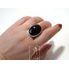 Onyx - stříbrný prsten
