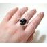 Černá hvězda - stříbrný prsten