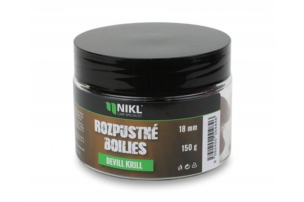 Nikl Rozpustné boilies Devill Krill 150g