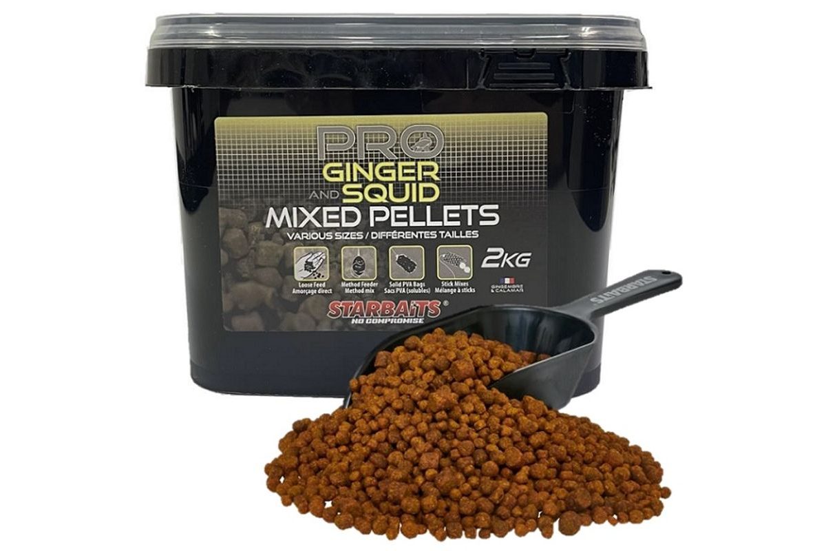 Starbaits Pelety Pro Ginger Squid Mixed 2kg