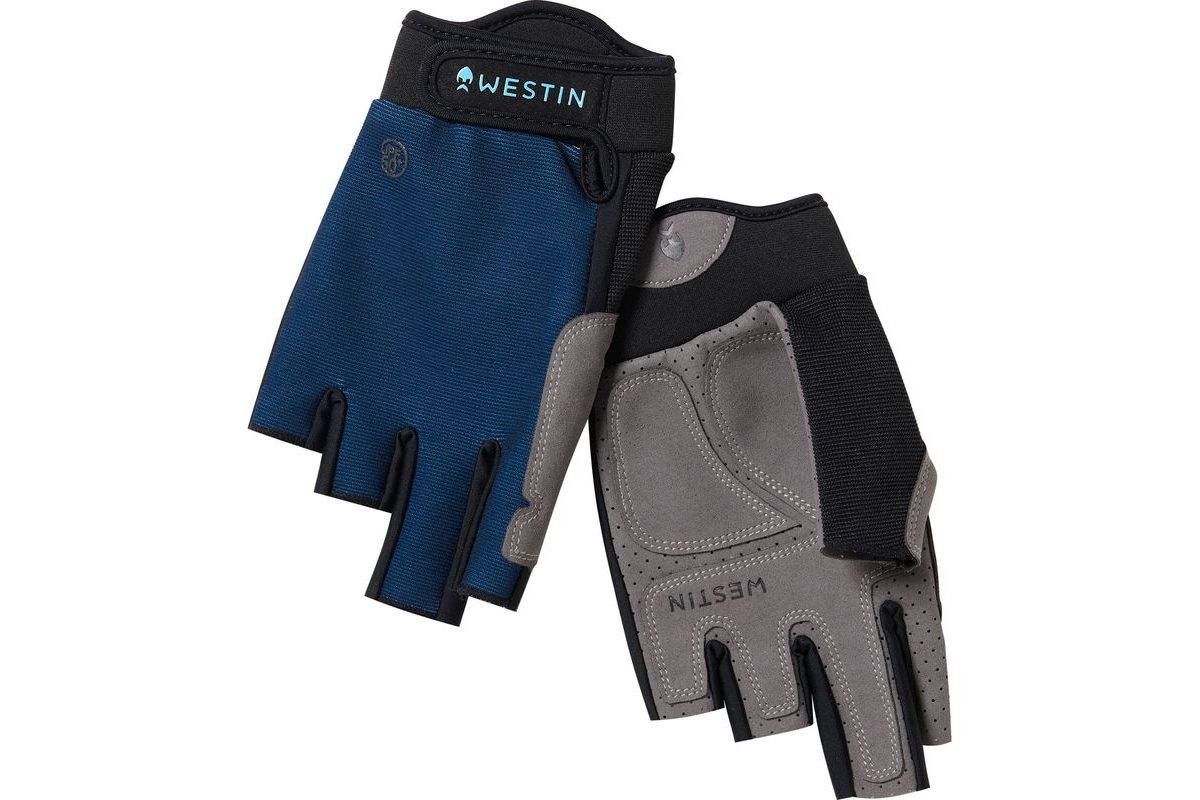 Westin Rukavice Drip Upf Half Finger Glove Petrol Blue