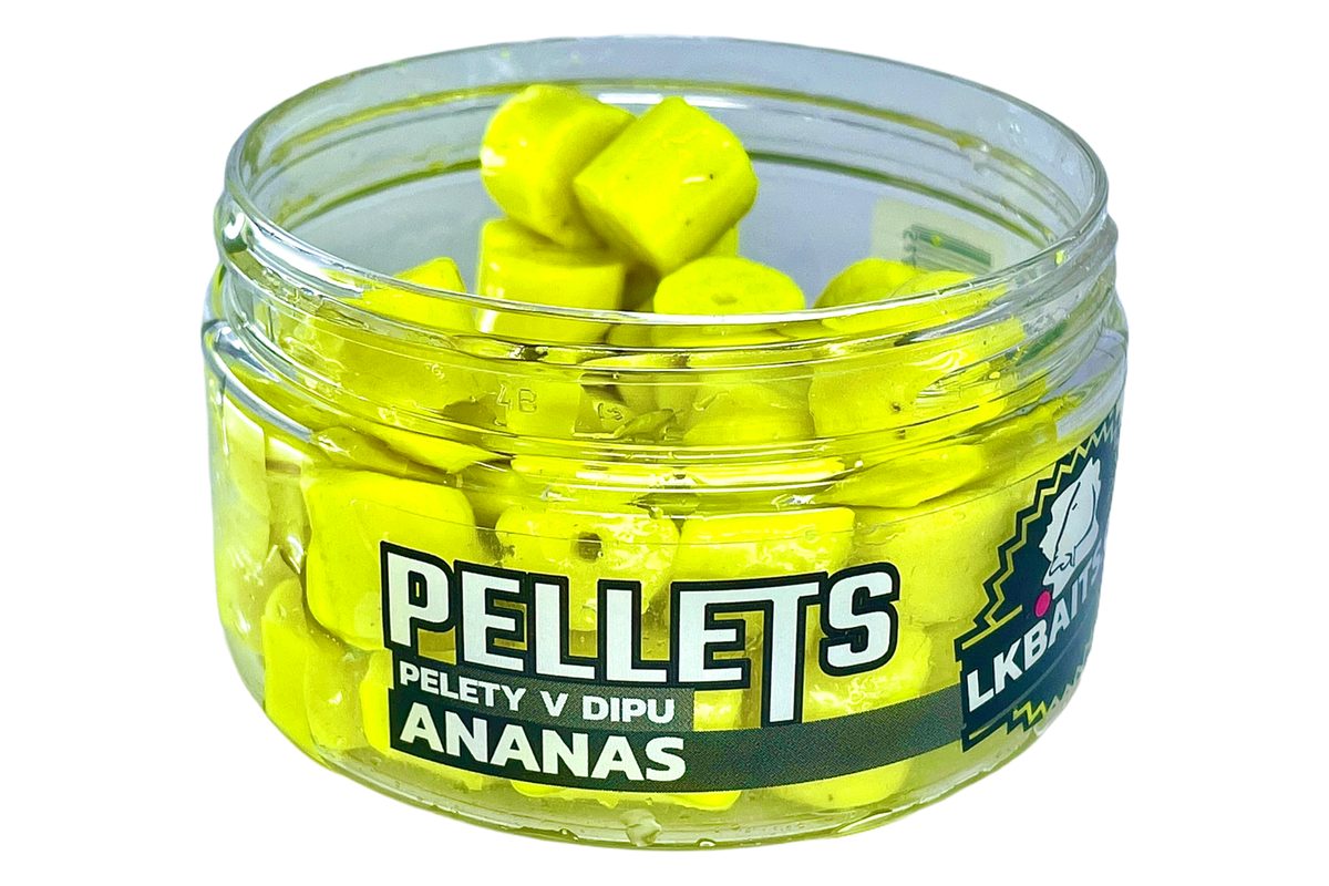 LK Baits Pelety v dipu Ananas 60g