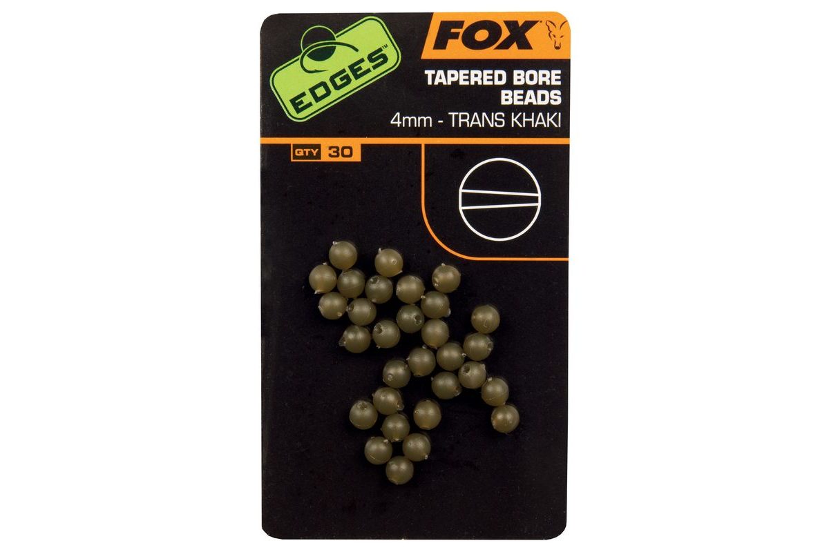 Fox Gumové korálky Edges Tapered Bore Beads 4mm 30ks