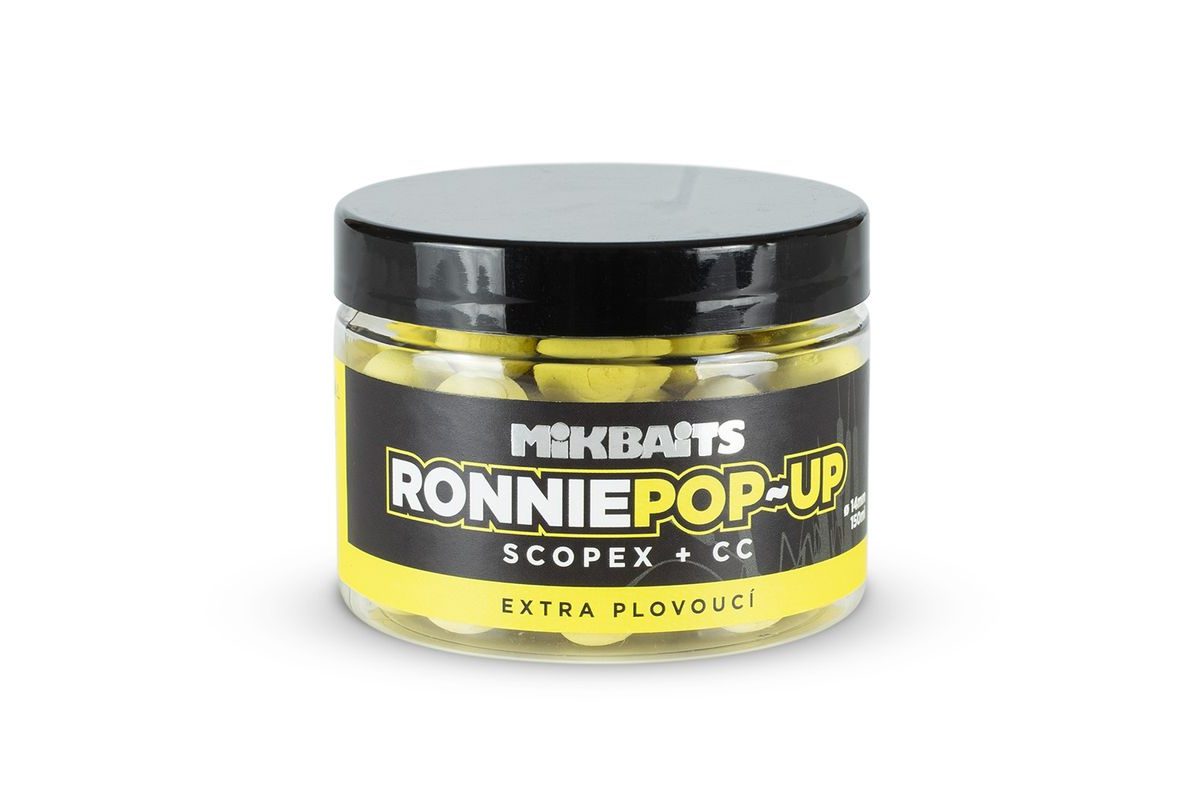 Mikbaits Plovoucí boilie Ronnie pop-up Scopex + CC 150ml