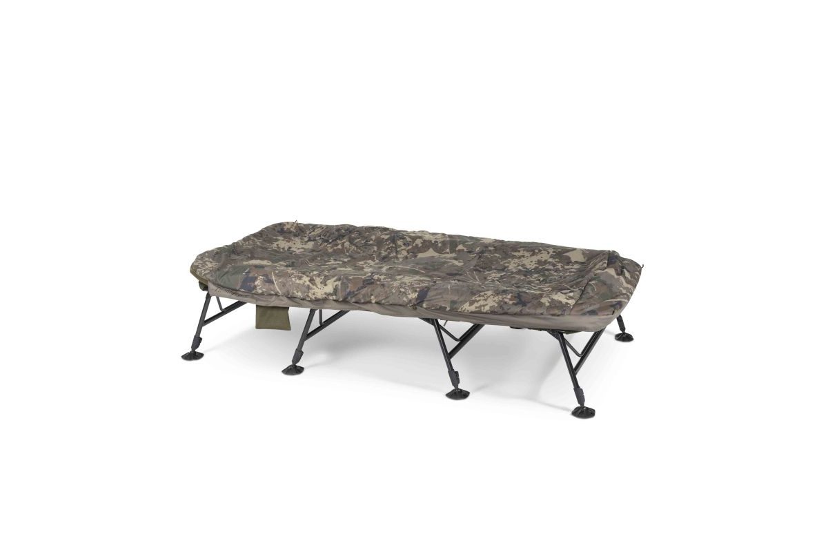 Nash Lehátko se spacákem Indulgence HD40 8 Leg Sleep System Camo Wide