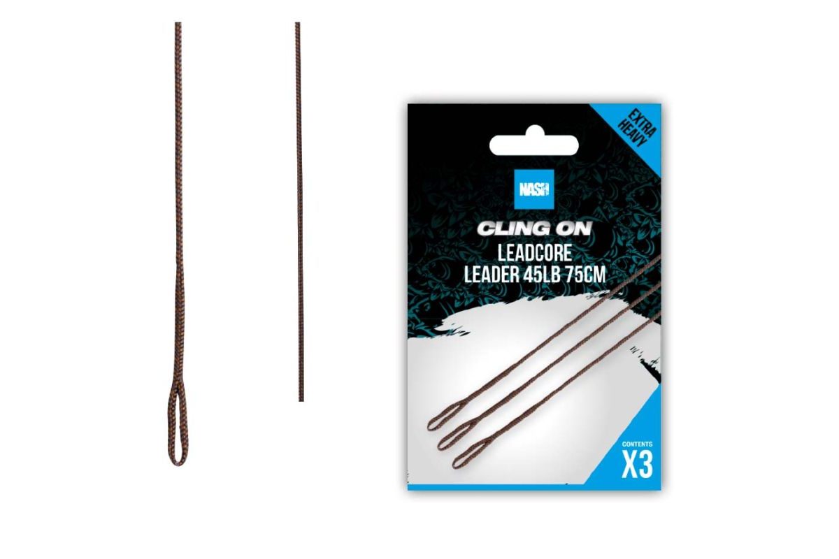 Nash Montáž Ready Tied Leadcore Leader 75cm