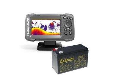 Lowrance Echolot HOOK² 4x GPS se Sondou Bullet Skimmer + baterie ZDARMA