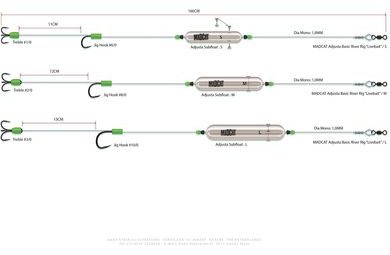 Madcat Sumcový návazec Adjusta Basic River Rigs "Live Bait"