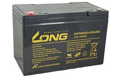 Long Olověný akumulátor DeepCycle 12V 100Ah M6 pro elektromotory