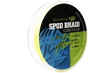 Giants Fishing Splétaná šňůra Spods Braid Fluoro Yellow 300m