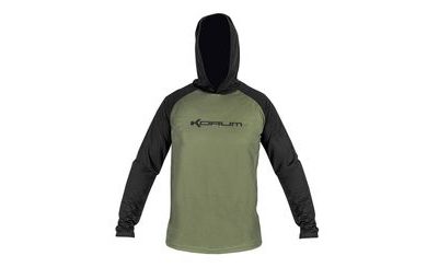 Korum Tričko s dlouhým rukávem Hooded Dri-active Shirt