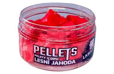 LK Baits Pelety v dipu Lesní Jahoda 60g