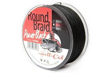 Hell-Cat Splétaná šňůra Round Braid Power Black 200m