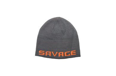 Savage Gear Zimní čepice Logo Beanie Rock Grey/Orange