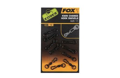 Fox Obratlík Edges Kwik Change Hook Swivels 10ks
