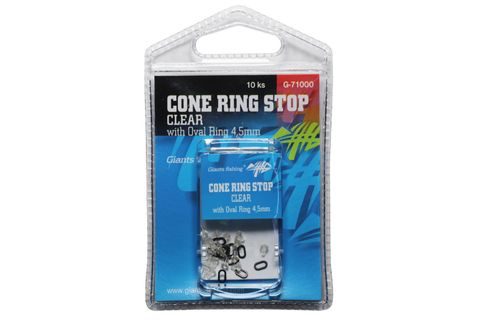 Giants Fishing Slídová zarážka s kroužkem Cone Ring Stop clear with Oval Ring 4,5mm