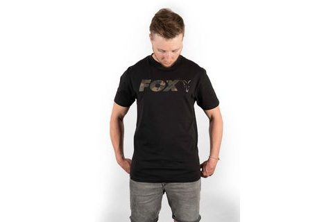 Fox Triko Black/Camo Chest Print T-Shirt