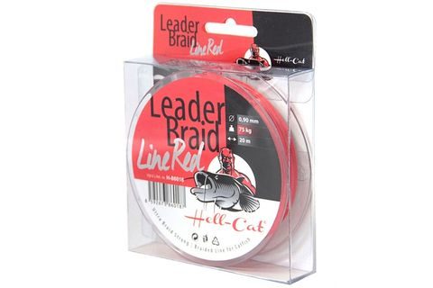 Hell-Cat Návazcová šňůra Leader Braid Line Red 20m