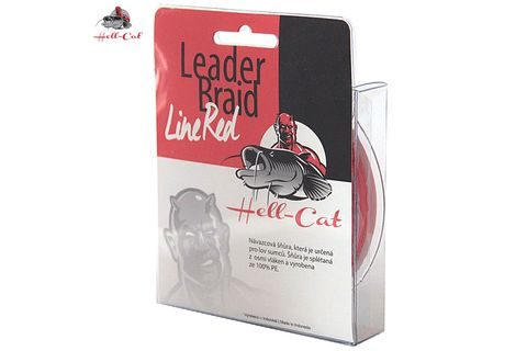 Hell-Cat Návazcová šňůra Leader Braid Line Red 20m