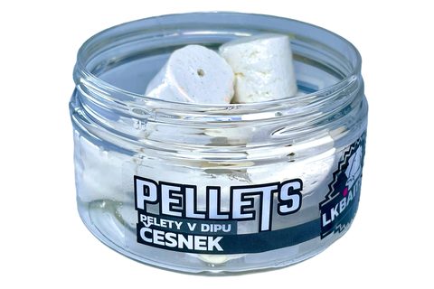 LK Baits Pelety v dipu Česnek 60g