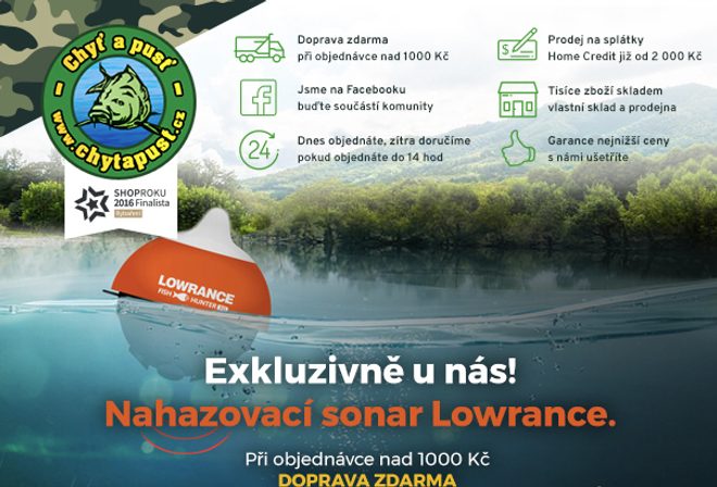 Exluzivně u nás! Nahazovací sonar Lowrance