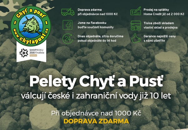 Pelety Chyť a pusť válcují české i zahraniční vody již 10 let