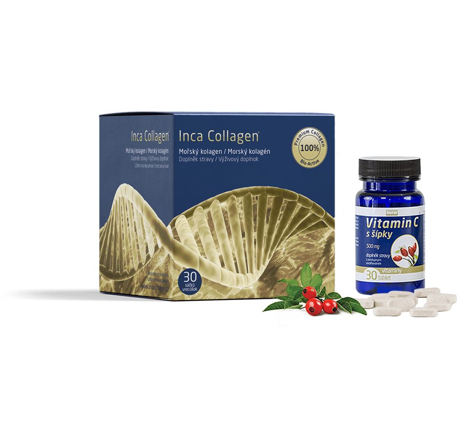 Inca Collagen Mořský kolagen 30 sáčků + dárek Vitamín C