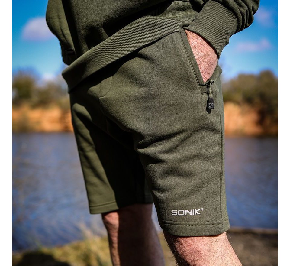 Sonik Kraťasy Green Fleece Shorts