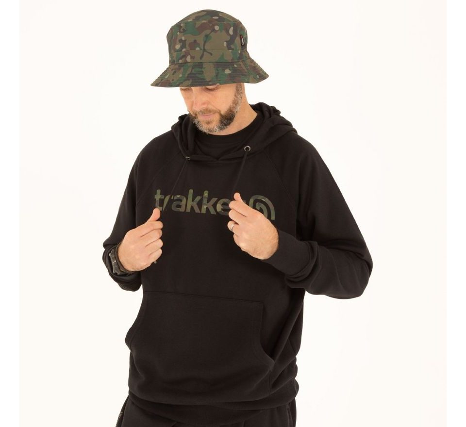 Trakker Mikina CR Logo Hoody Black Camo