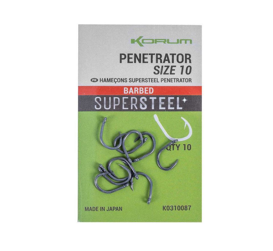 Korum Háčky Supersteel Penetrator Hooks Barbed 10ks