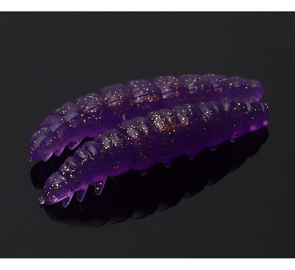 Libra Lures Larva Purple with glitter