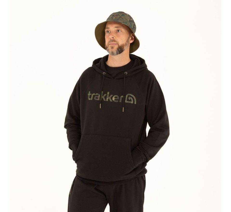 Trakker Mikina CR Logo Hoody Black Camo