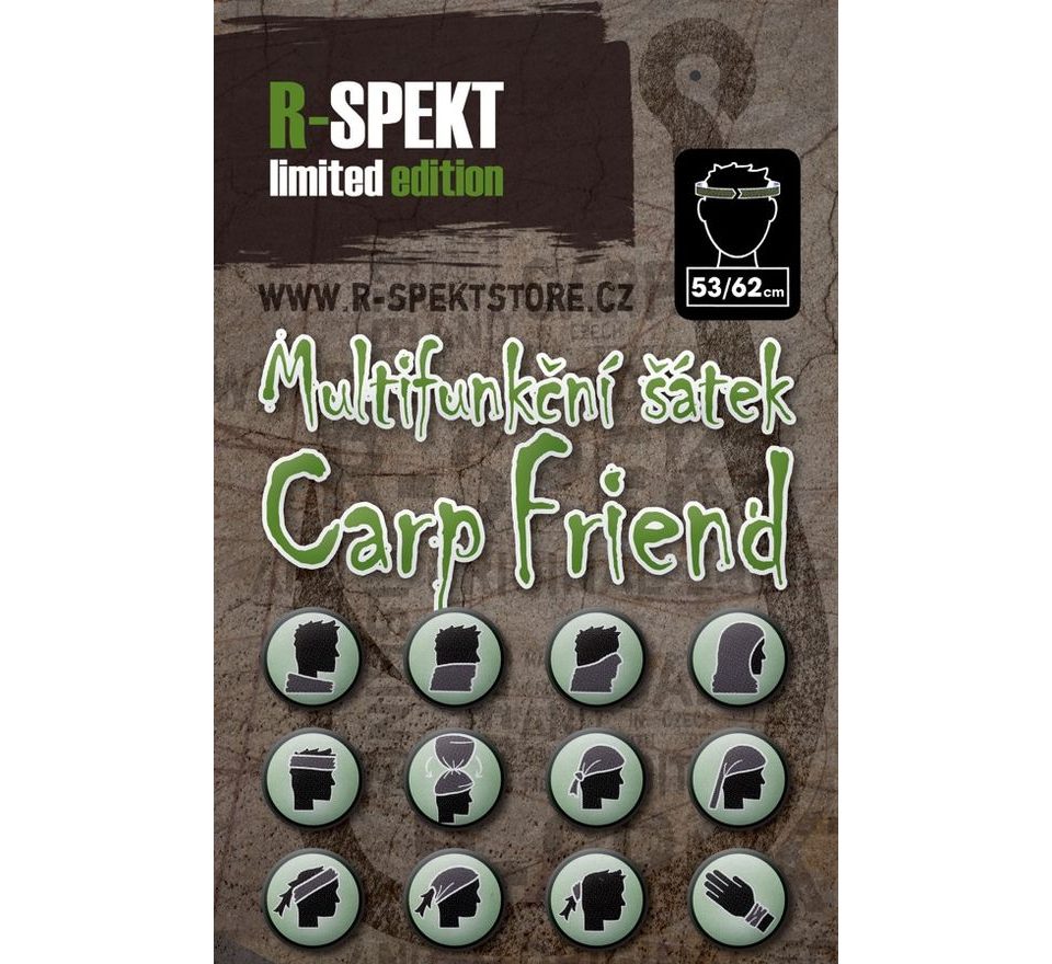 R-Spekt Multifunkční šátek Carp Friend khaki