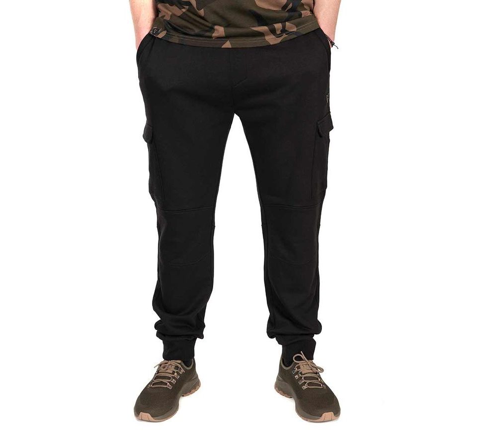 Fox Tepláky LW Black / Camo Combat Joggers