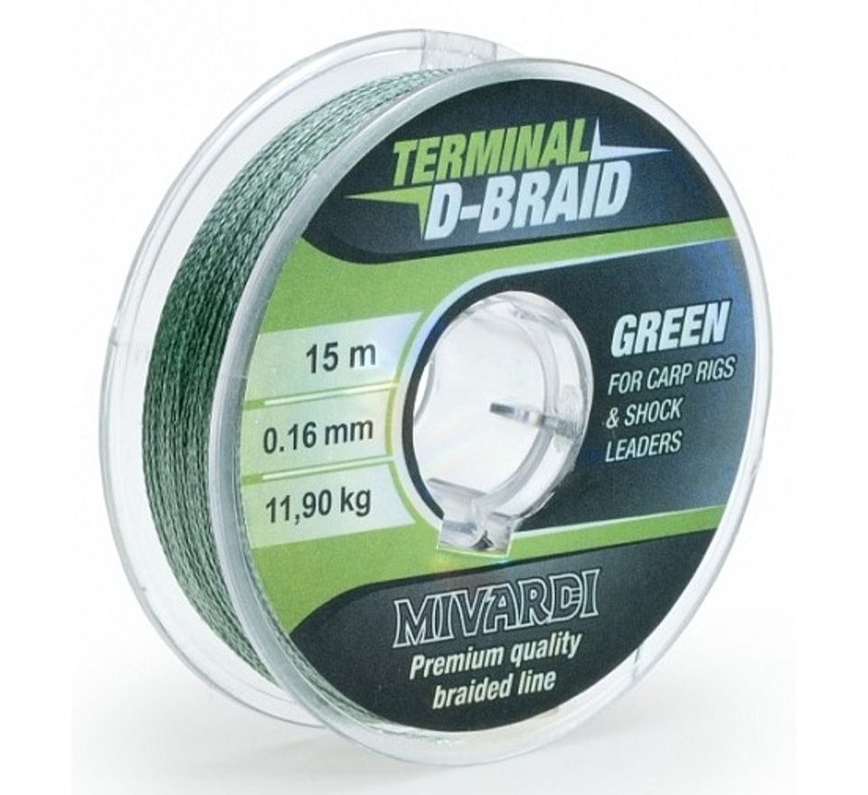 Mivardi Šňůra Terminal D-Braid Green 15m