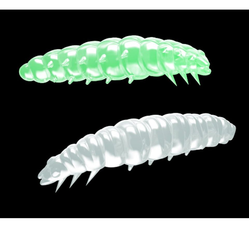 Libra Lures Larva Glow UV green