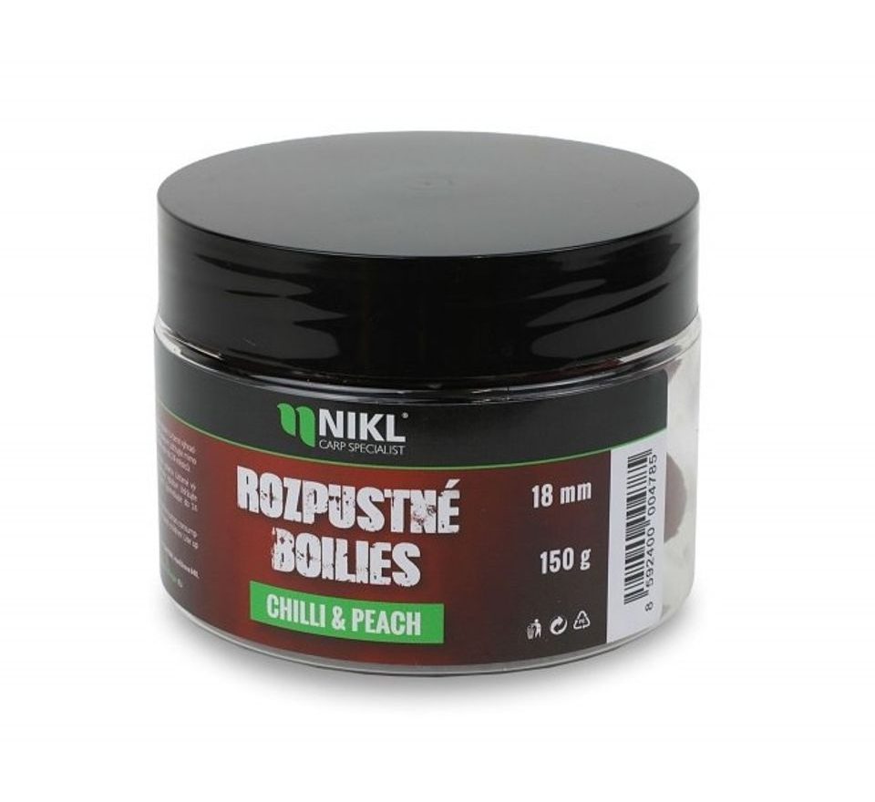 Nikl Rozpustné boilies Chilli & Peach 150g