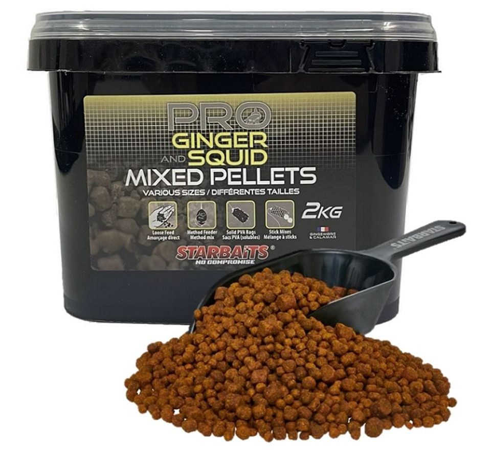 Starbaits Pelety Pro Ginger Squid Mixed 2kg